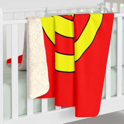 Red, Yellow Retro Target Blanket Throw