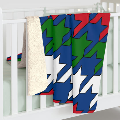 Belize Retro Houndstooth Blanket Throw