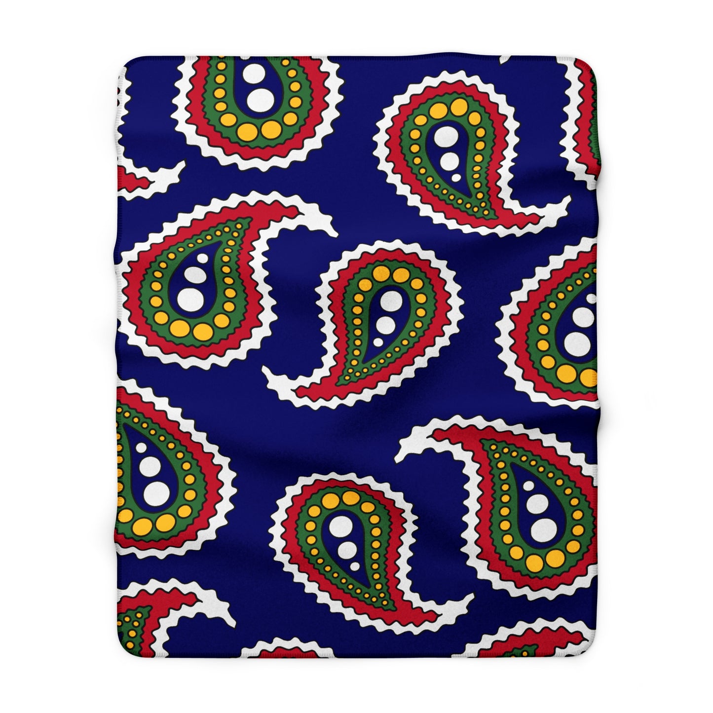 British Virgin Islands Retro Paisley Blanket Throw