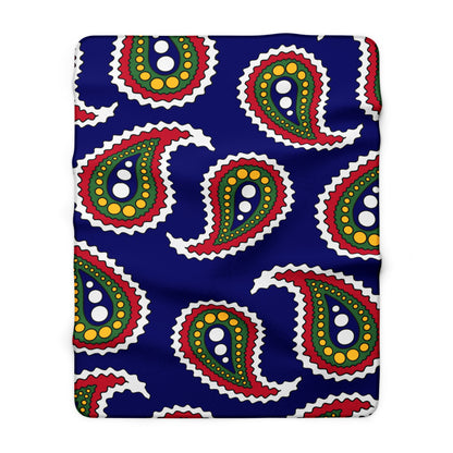 British Virgin Islands Retro Paisley Blanket Throw