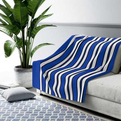 El Salvador Retro Stripes Blanket Throw