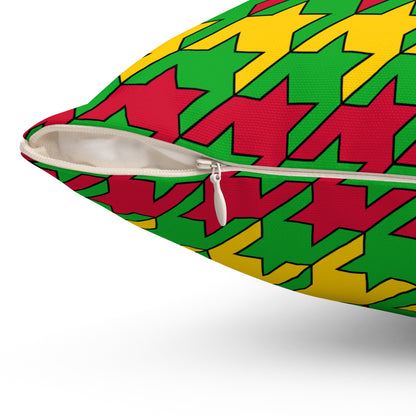 Sao Tome And Principe Retro Houndstooth Cushion Pillow