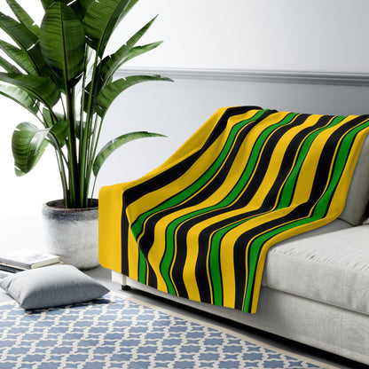 Jamaica Retro Stripes Blanket Throw