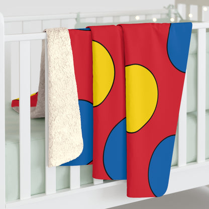 Mongolia Retro Polka Dots Blanket Throw