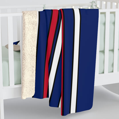 Ascension Island Retro Stripes Blanket Throw