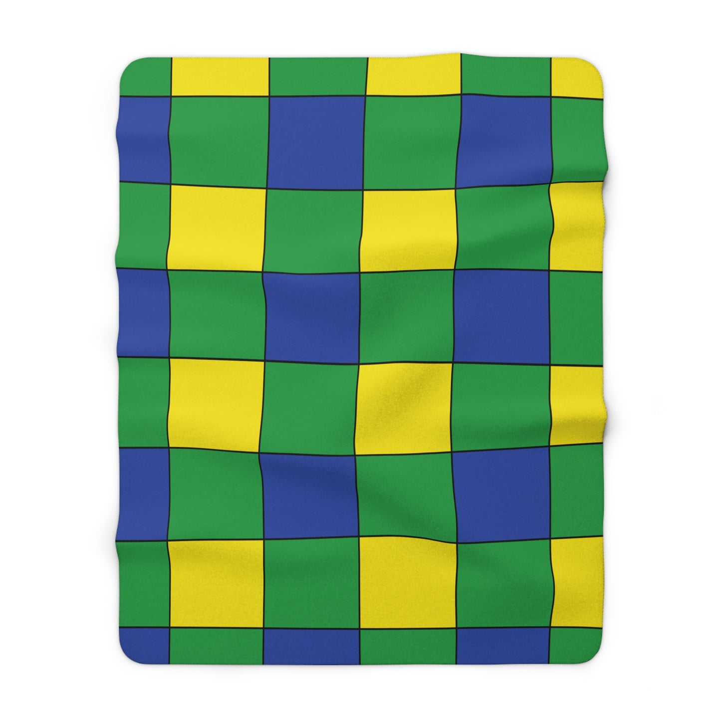 Brazil Retro Check Blanket Throw