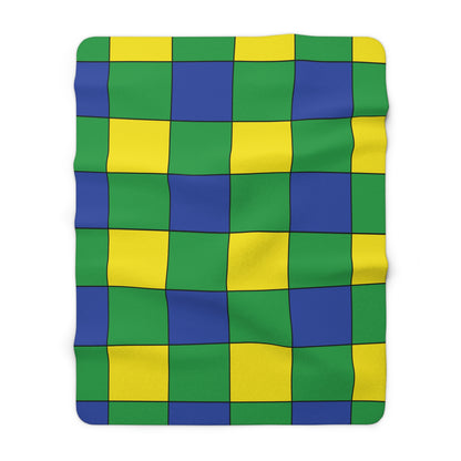 Brazil Retro Check Blanket Throw