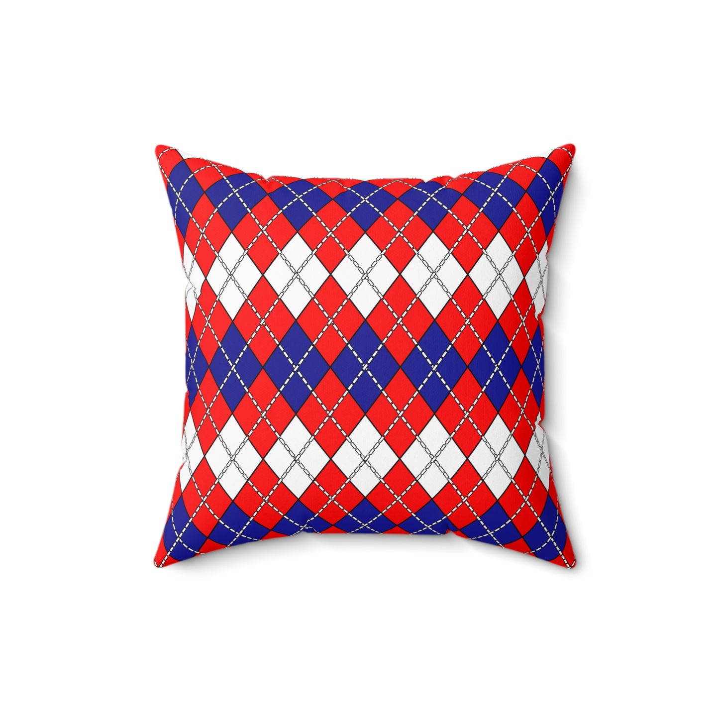 Croatia Retro Argyle Cushion Pillow