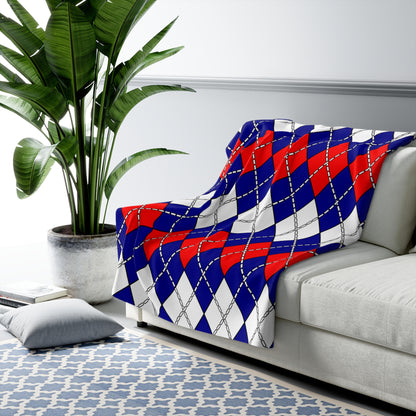 Australia Retro Argyle Blanket Throw