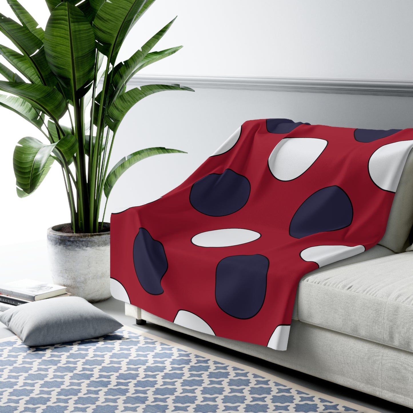 Thailand Retro Polka Dots Blanket Throw