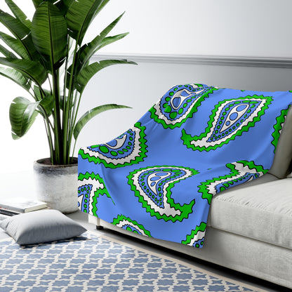 Djibouti Retro Paisley Blanket Throw