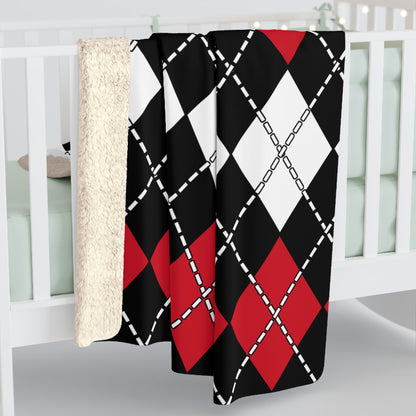 Egypt Retro Argyle Blanket Throw