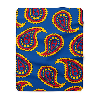 Aland Islands Retro Paisley Blanket Throw