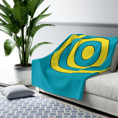 Kazakhstan Retro Target Blanket Throw