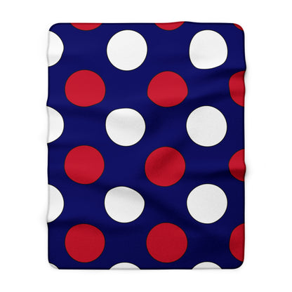 South Georgia And The South Sandwich Islands Retro Polka Dots Blanket Throw
