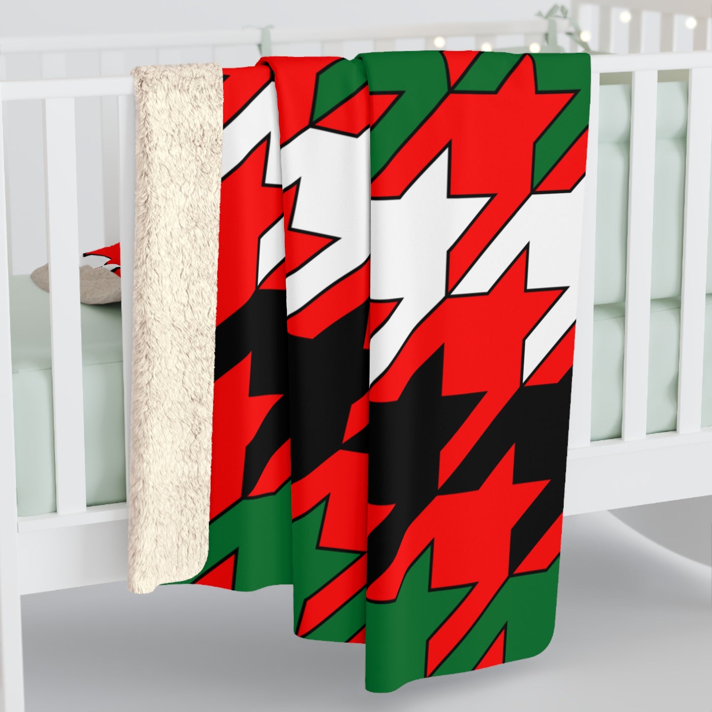 United Arab Emirates Retro Houndstooth Blanket Throw