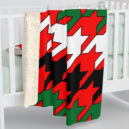 United Arab Emirates Retro Houndstooth Blanket Throw