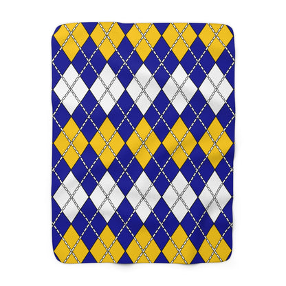 Bosnia And Herzegovina Retro Argyle Blanket Throw