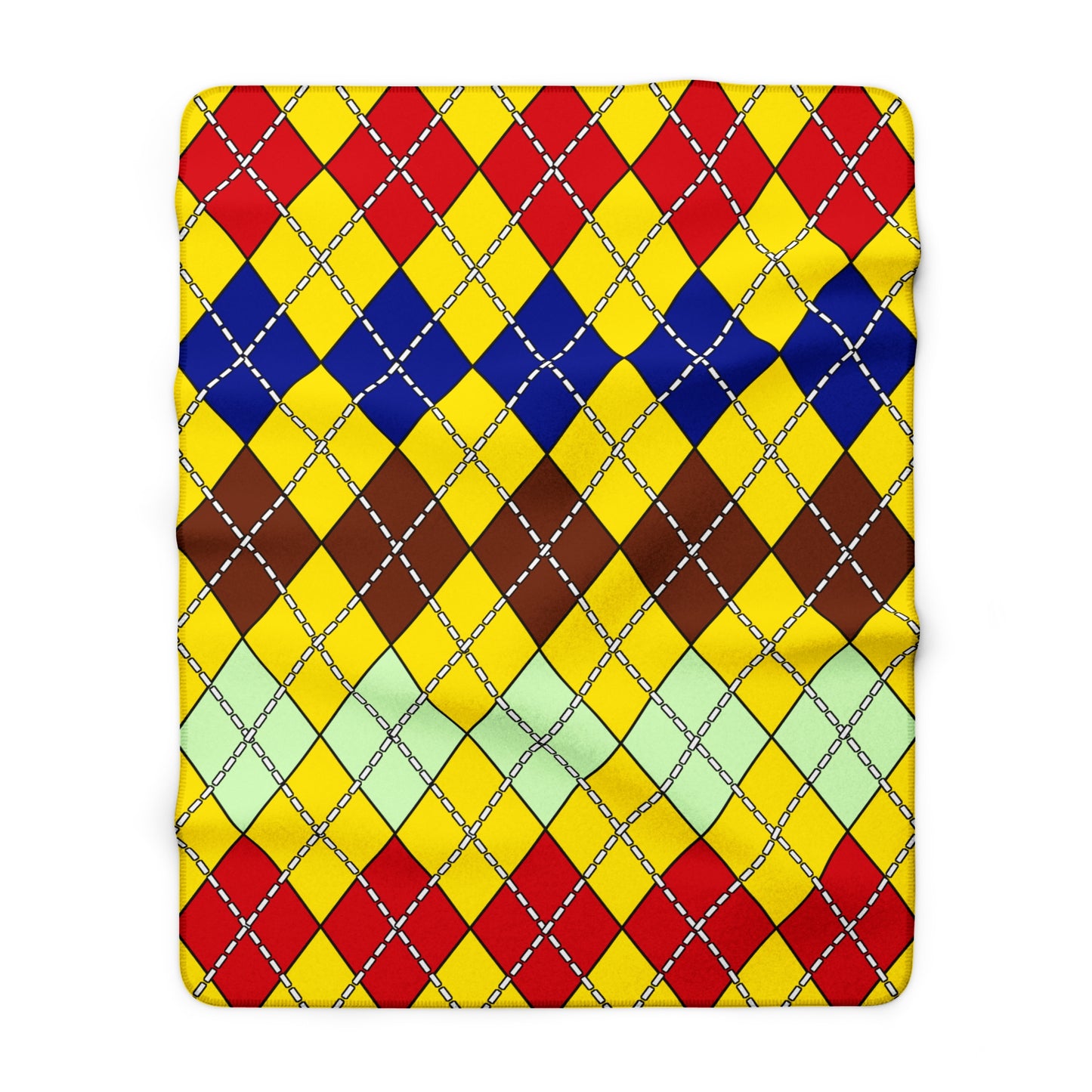 Ecuador Retro Argyle Blanket Throw