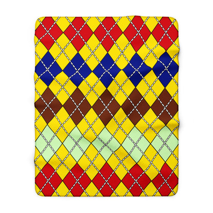 Ecuador Retro Argyle Blanket Throw