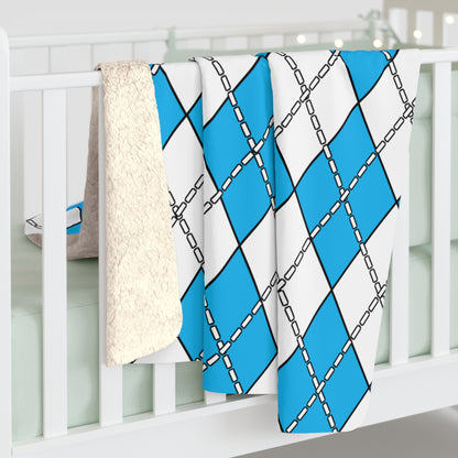 San Marino Retro Argyle Blanket Throw