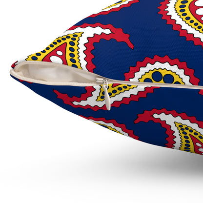 Turks And Caicos Islands Retro Paisley Cushion Pillow