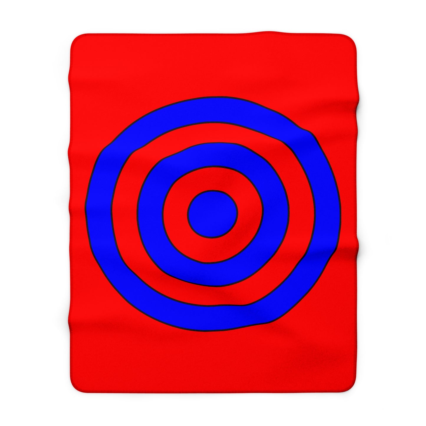 Red, Blue Retro Target Blanket Throw