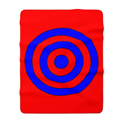 Red, Blue Retro Target Blanket Throw