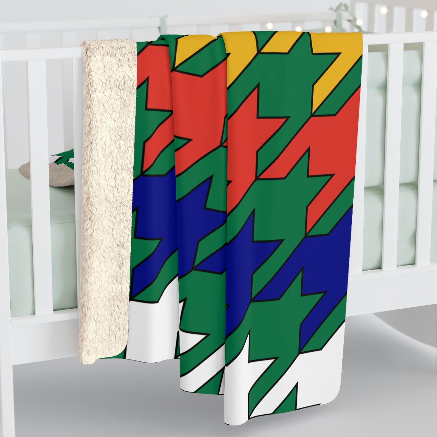 South Africa Retro Houndstooth Blanket Throw