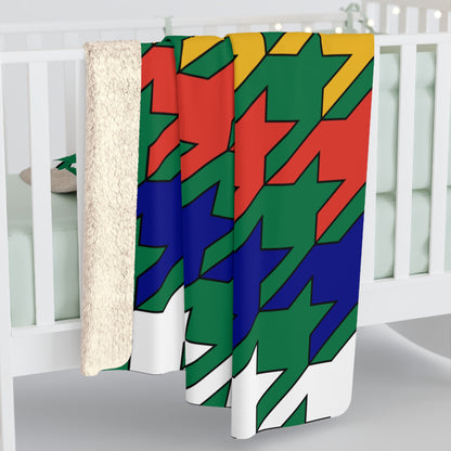 South Africa Retro Houndstooth Blanket Throw