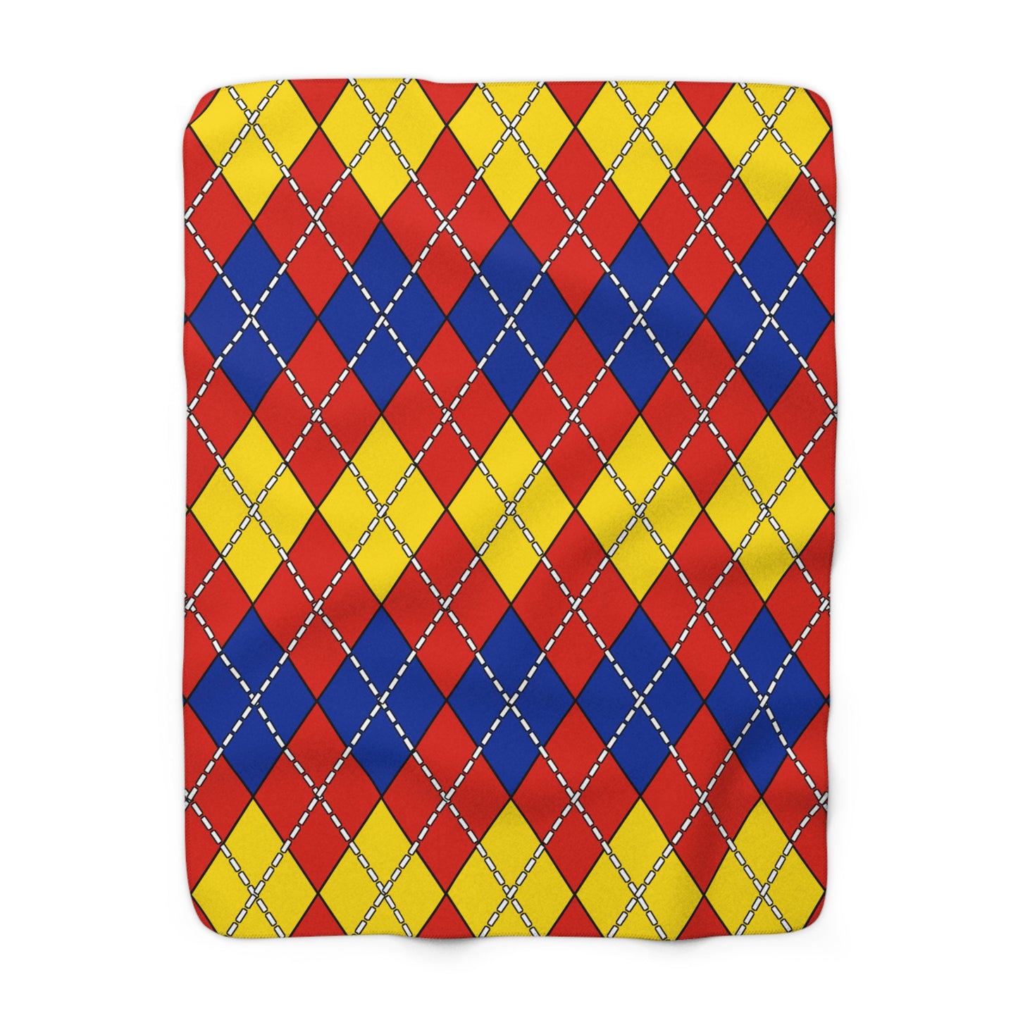 Romania Retro Argyle Blanket Throw