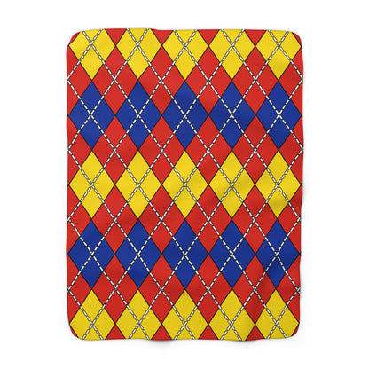 Romania Retro Argyle Blanket Throw