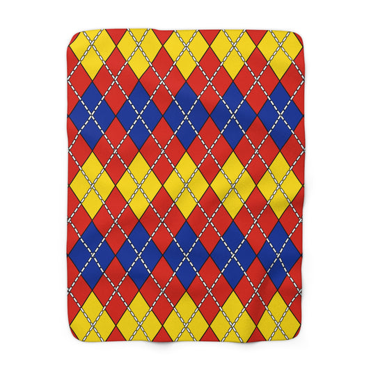 Romania Retro Argyle Blanket Throw