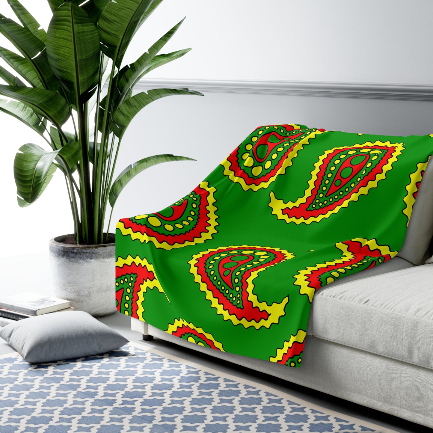 Guinea Retro Paisley Blanket Throw