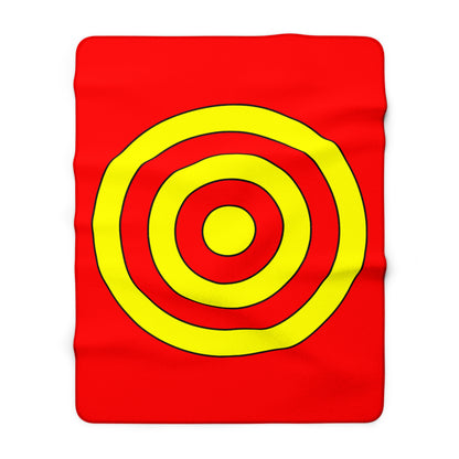 Kyrgyzstan Retro Target Blanket Throw