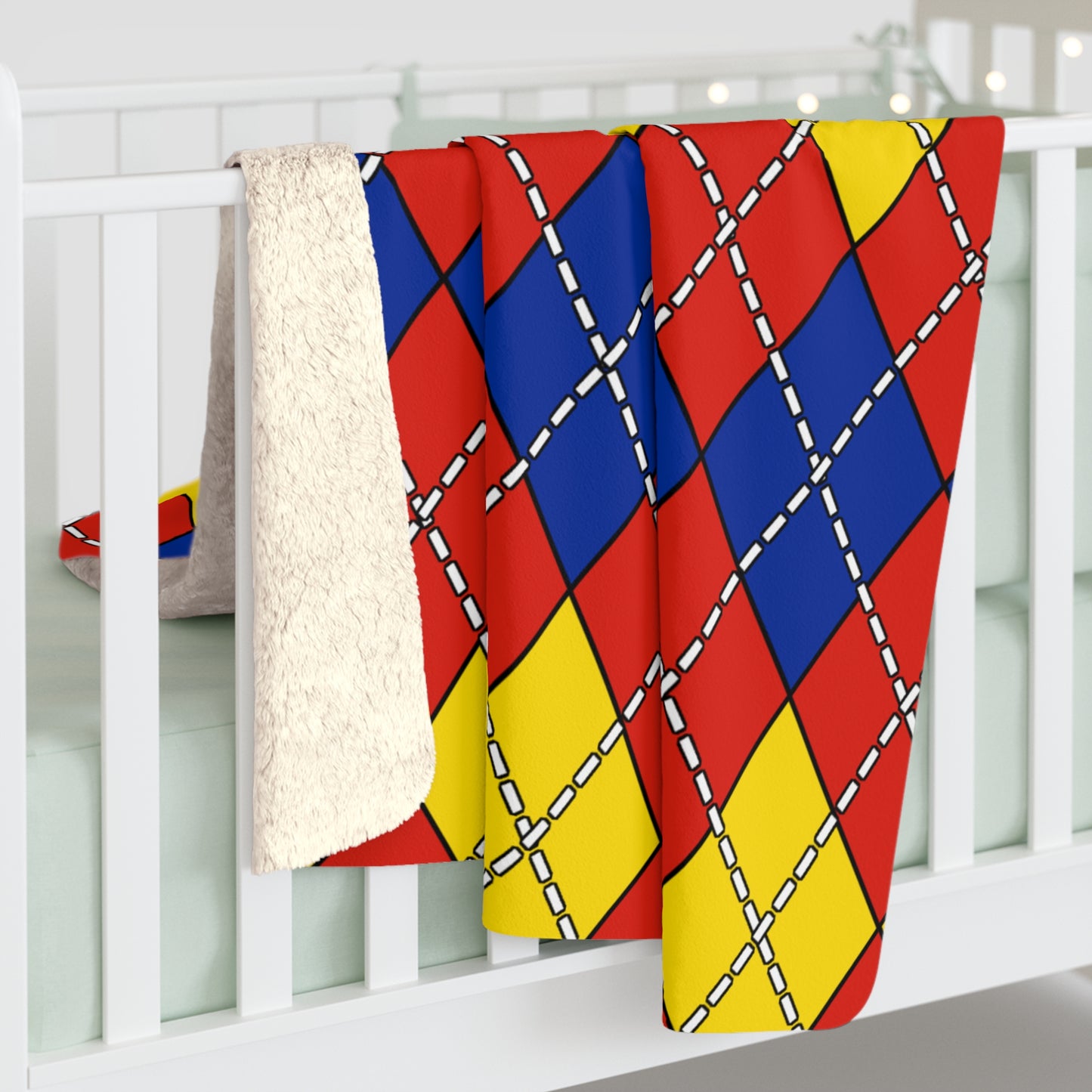 Romania Retro Argyle Blanket Throw