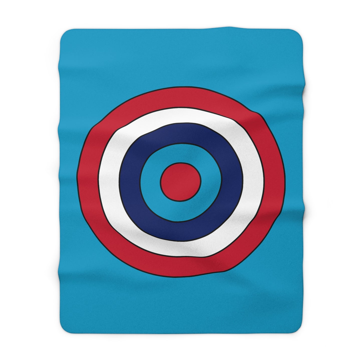 Tuvalu Retro Target Blanket Throw