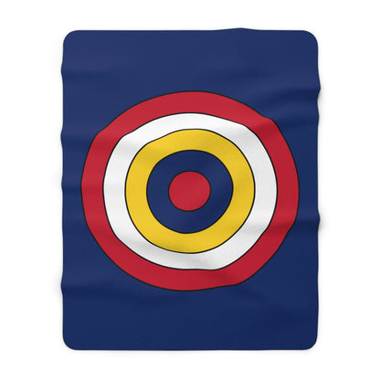 Turks And Caicos Islands Retro Target Blanket Throw
