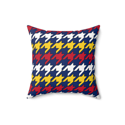 Turks And Caicos Islands Retro Houndstooth Cushion Pillow