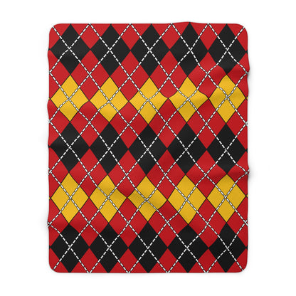 Timor Leste Retro Argyle Blanket Throw