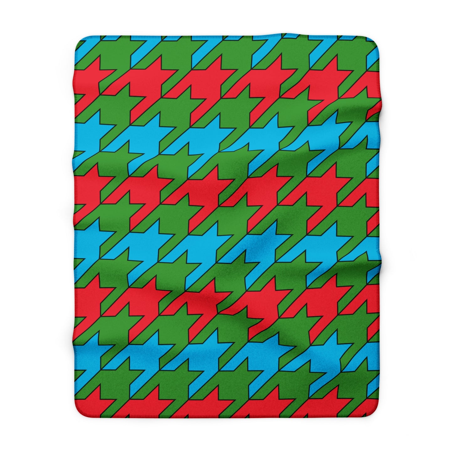 Azerbaijan Retro Houndstooth Blanket Throw