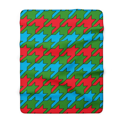 Azerbaijan Retro Houndstooth Blanket Throw