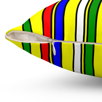 Central African Republic Retro Stripes Cushion Pillow