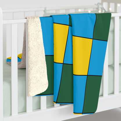 Rwanda Retro Check Blanket Throw