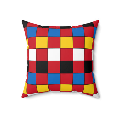 Antigua And Barbuda Retro Check Cushion Pillow