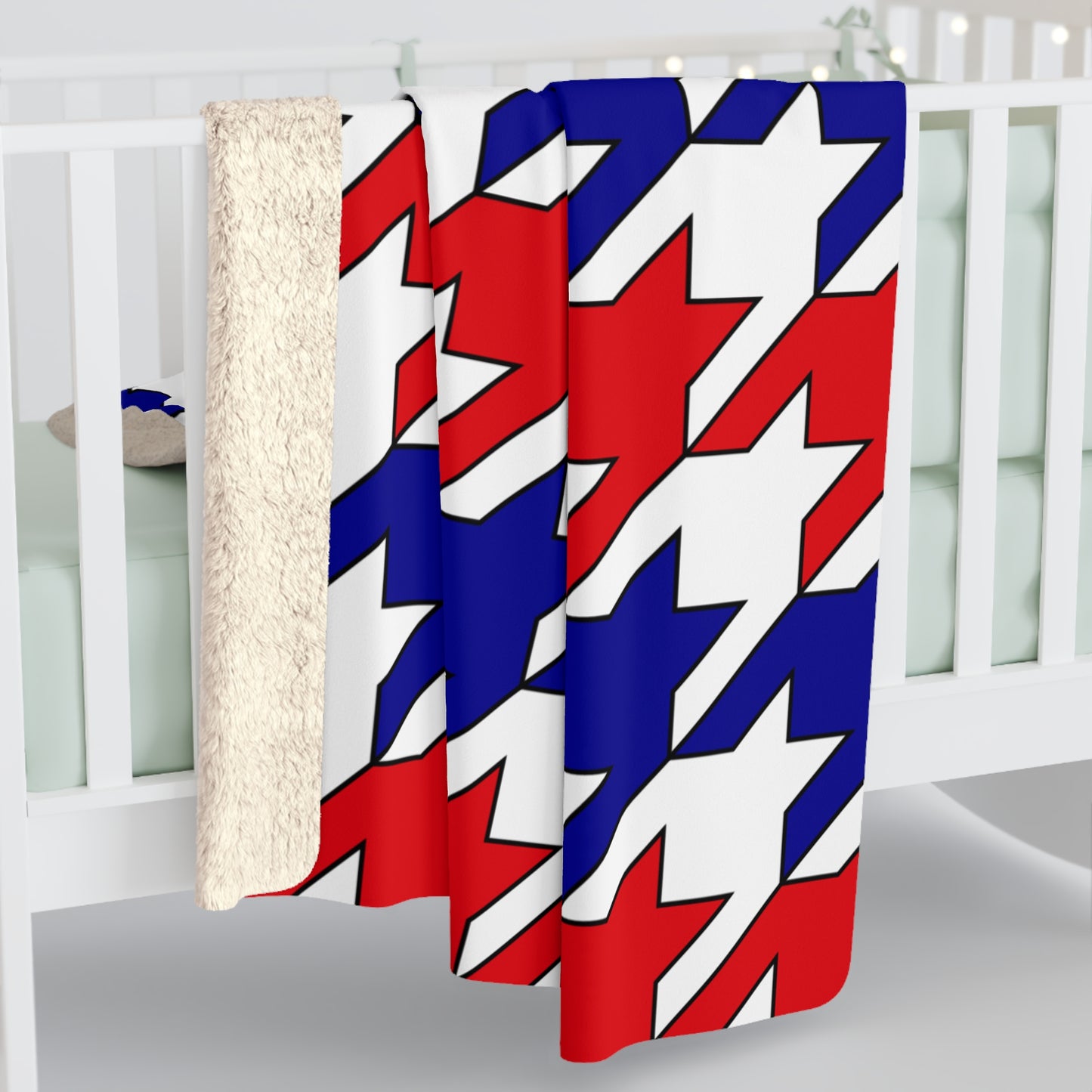 Saint Martin Retro Houndstooth Blanket Throw