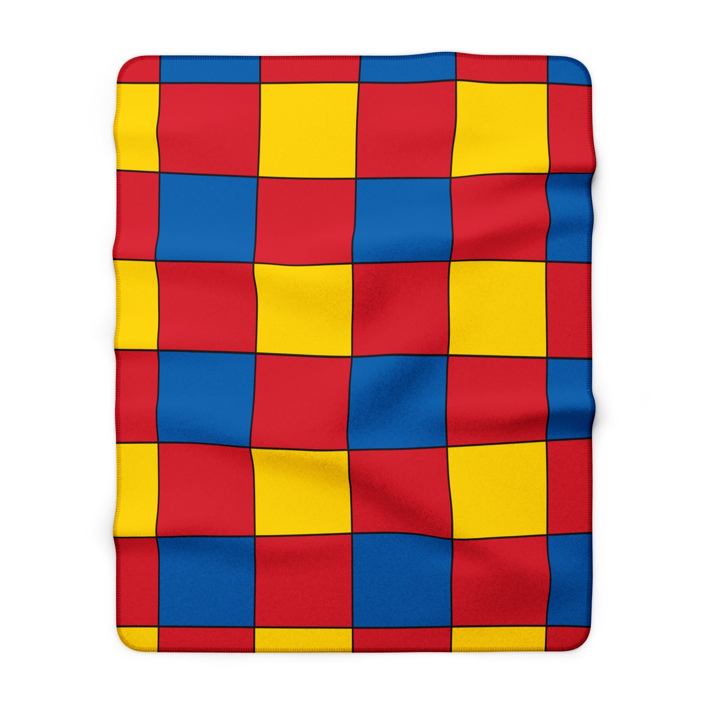 Mongolia Retro Check Blanket Throw