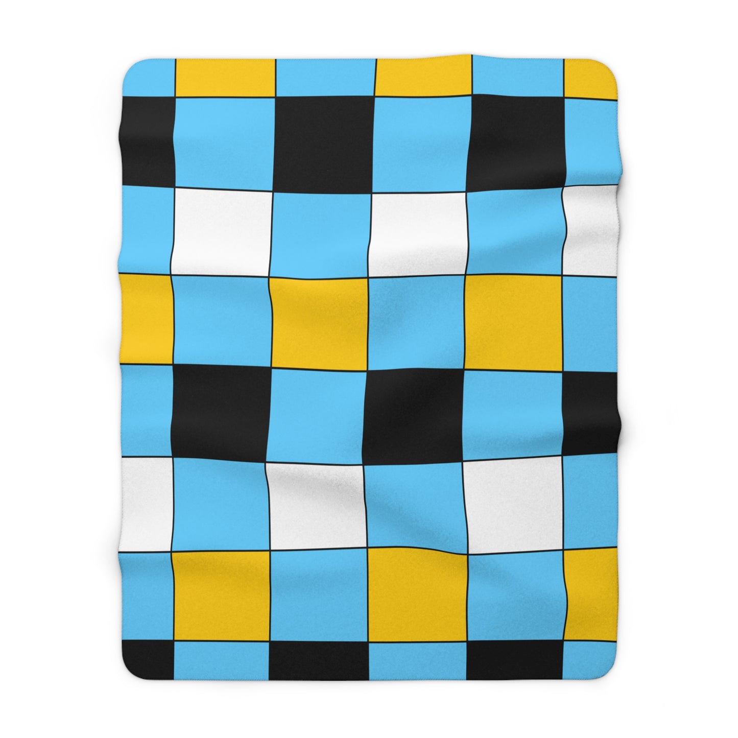 Saint Lucia Retro Check Blanket Throw