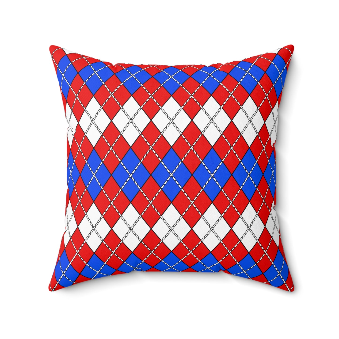 Puerto Rico Retro Argyle Cushion Pillow