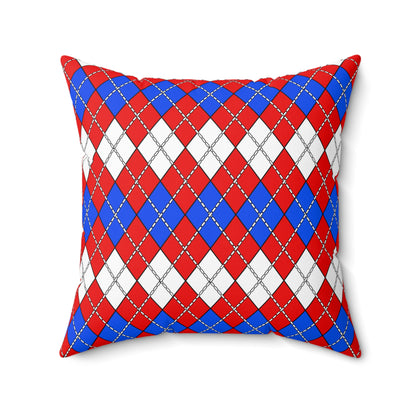Puerto Rico Retro Argyle Cushion Pillow